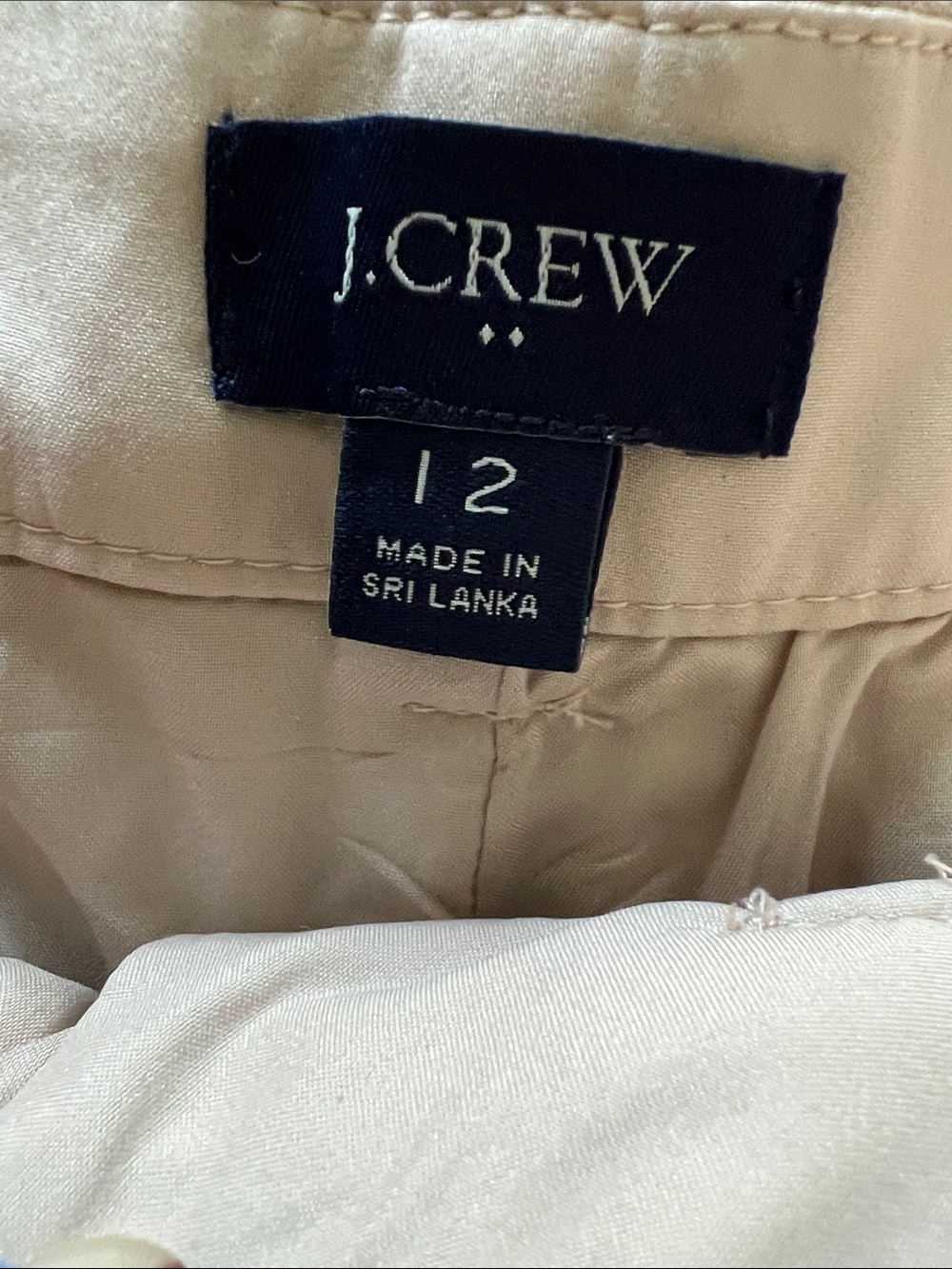 J. Crew Women's Refined Linen-Blend Structured Short in Vintage Sandstone Sz. 12 - Picture 6 of 7
